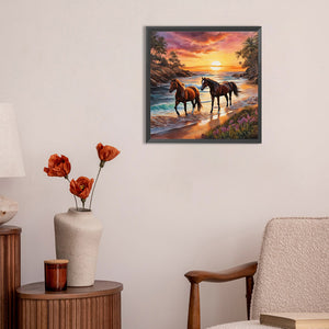 Horse 30X30CM(Canvas) Full Round Drill Diamond Painting