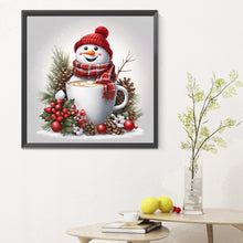 Load image into Gallery viewer, Christmas Snowman 30X30CM(Canvas) Full Round Drill Diamond Painting
