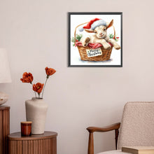 Load image into Gallery viewer, Christmas Lamb 30X30CM(Canvas) Full Round Drill Diamond Painting
