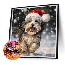 Load image into Gallery viewer, Christmas Puppy 30X30CM(Canvas) Full Round Drill Diamond Painting
