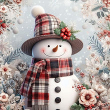 Load image into Gallery viewer, Christmas Snowman 30X30CM(Canvas) Full Round Drill Diamond Painting
