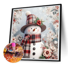 Load image into Gallery viewer, Christmas Snowman 30X30CM(Canvas) Full Round Drill Diamond Painting
