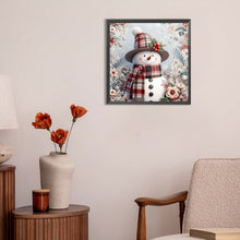 Load image into Gallery viewer, Christmas Snowman 30X30CM(Canvas) Full Round Drill Diamond Painting
