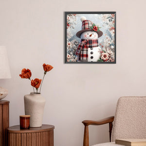 Christmas Snowman 30X30CM(Canvas) Full Round Drill Diamond Painting