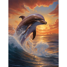 Load image into Gallery viewer, Dolphin 30X40CM(Canvas) Full Round Drill Diamond Painting
