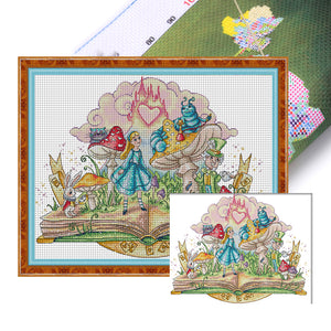 Joy Sunday Alice In Wonderland (50*40CM) 14CT Stamped Cross Stitch