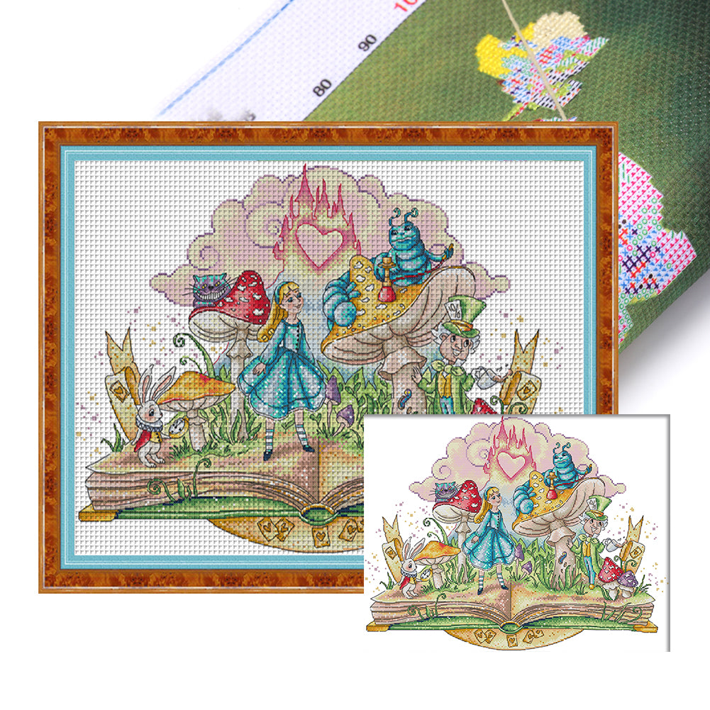 Joy Sunday Alice In Wonderland (50*40CM) 14CT Stamped Cross Stitch
