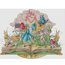 Load image into Gallery viewer, Joy Sunday Alice In Wonderland (50*40CM) 14CT Stamped Cross Stitch
