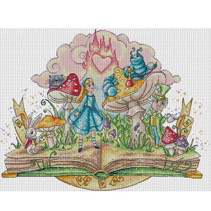 Joy Sunday Alice In Wonderland (50*40CM) 14CT Stamped Cross Stitch