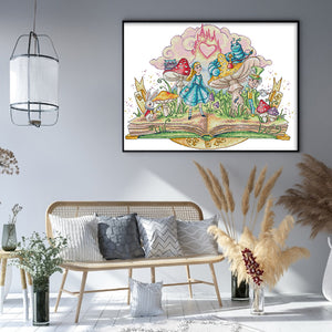 Joy Sunday Alice In Wonderland (50*40CM) 14CT Stamped Cross Stitch