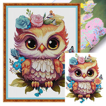 Load image into Gallery viewer, Joy Sunday Flowers And Owls (43*55CM) 14CT Stamped Cross Stitch
