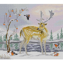 Load image into Gallery viewer, Joy Sunday Deer And Bird (35*30CM) 14CT Stamped Cross Stitch
