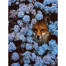 Load image into Gallery viewer, Hydrangea And Fox 30X40CM(Canvas) Full Round Drill Diamond Painting
