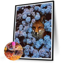 Load image into Gallery viewer, Hydrangea And Fox 30X40CM(Canvas) Full Round Drill Diamond Painting
