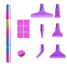 Load image into Gallery viewer, Diamond Painting Art Drill Pens Screw Thread Tips with 6 Glue Clay (Purple)
