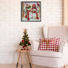 Load image into Gallery viewer, Snowman And Bird 30X30CM(Canvas) Full Partial Special Shaped Drill Diamond Painting
