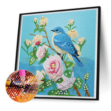 Load image into Gallery viewer, Garden Bluebird 30X30CM(Canvas) Full Partial Special Shaped Drill Diamond Painting
