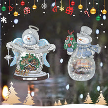 Load image into Gallery viewer, 2 PCS Christmas Snowman Special Shape Diamond Painting Sticker for Boy Girl Gift
