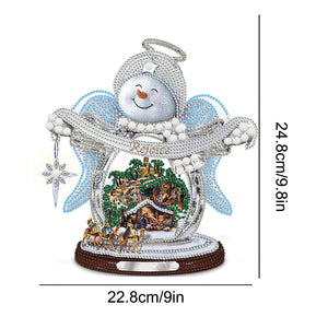 2 PCS Christmas Snowman Special Shape Diamond Painting Sticker for Boy Girl Gift