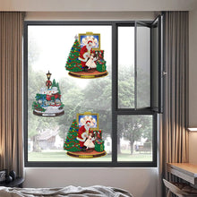 Load image into Gallery viewer, 2 PCS Santa Snowman Special Shape Diamond Painting Sticker for Boy Girl Gift
