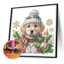 Load image into Gallery viewer, Christmas Puppy 30X30CM(Canvas) Partial Special Shaped Drill Diamond Painting
