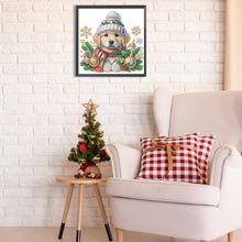 Load image into Gallery viewer, Christmas Puppy 30X30CM(Canvas) Partial Special Shaped Drill Diamond Painting
