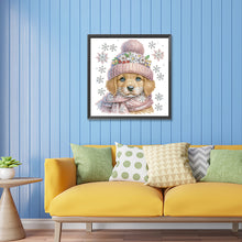 Load image into Gallery viewer, Christmas Puppy 30X30CM(Canvas) Partial Special Shaped Drill Diamond Painting
