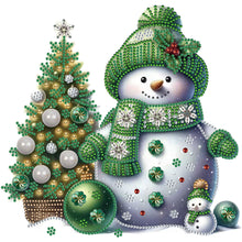 Load image into Gallery viewer, Christmas Snowman 30X30CM(Canvas) Partial Special Shaped Drill Diamond Painting
