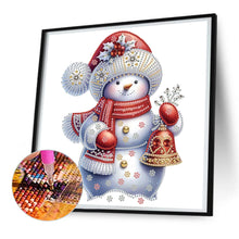 Load image into Gallery viewer, Christmas Snowman 30X30CM(Canvas) Partial Special Shaped Drill Diamond Painting
