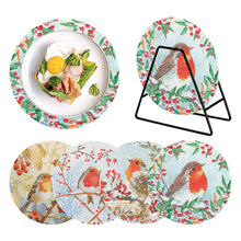 Load image into Gallery viewer, 4 PCS Acrylic Lovebird Diamond Painted Placemat Thermal Insulation Placemat
