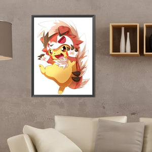 Pikachu 30X40CM(Canvas) Full Round Drill Diamond Painting