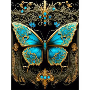 Butterfly 30X40CM(Canvas) Full Round Drill Diamond Painting