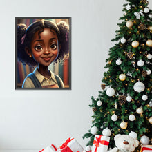 Load image into Gallery viewer, Black Girl 30X40CM(Canvas) Full Round Drill Diamond Painting
