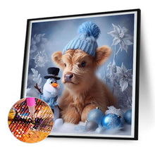 Load image into Gallery viewer, Snowman Calf 30X30CM(Canvas) Full Round Drill Diamond Painting
