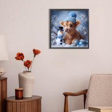 Load image into Gallery viewer, Snowman Calf 30X30CM(Canvas) Full Round Drill Diamond Painting
