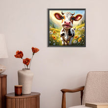 Load image into Gallery viewer, Dairy Cow 30X30CM(Canvas) Full Round Drill Diamond Painting
