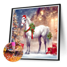 Load image into Gallery viewer, Horse In Snow 30X30CM(Canvas) Full Round Drill Diamond Painting
