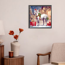 Load image into Gallery viewer, Horse In Snow 30X30CM(Canvas) Full Round Drill Diamond Painting
