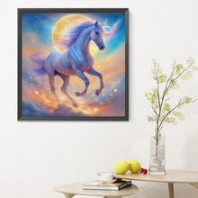 Load image into Gallery viewer, White Horse In Clouds 30X30CM(Canvas) Full Round Drill Diamond Painting
