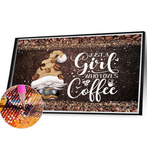 Coffee Bean Gnome 40X30CM(Canvas) Full Round Drill Diamond Painting