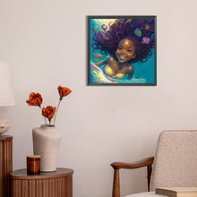 Load image into Gallery viewer, Black Girl 30X30CM(Canvas) Full Round Drill Diamond Painting
