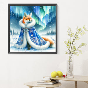 Aurora Fox 30X30CM(Canvas) Full Round Drill Diamond Painting