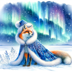 Aurora Fox 30X30CM(Canvas) Full Round Drill Diamond Painting