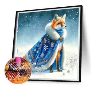 Aurora Fox 30X30CM(Canvas) Full Round Drill Diamond Painting