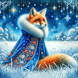 Aurora Fox 30X30CM(Canvas) Full Round Drill Diamond Painting