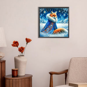 Aurora Fox 30X30CM(Canvas) Full Round Drill Diamond Painting