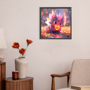 Love Purple Dragon 30X30CM(Canvas) Full Round Drill Diamond Painting