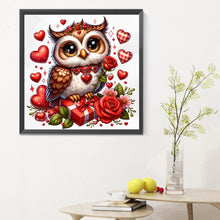 Load image into Gallery viewer, Valentine Love Owl 30X30CM(Canvas) Full Round Drill Diamond Painting
