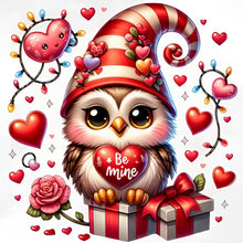Load image into Gallery viewer, Valentine Love Owl 30X30CM(Canvas) Full Round Drill Diamond Painting
