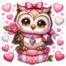 Load image into Gallery viewer, Valentine Love Owl 30X30CM(Canvas) Full Round Drill Diamond Painting
